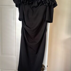 Elegant Black Ruffle Dress